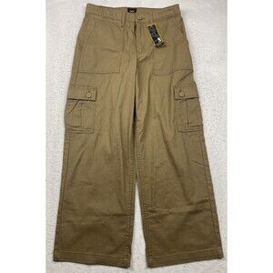 Lee Heritage Women’s Size 6 Loose Straight Khaki Mid-Rise Cargo Pants NWT